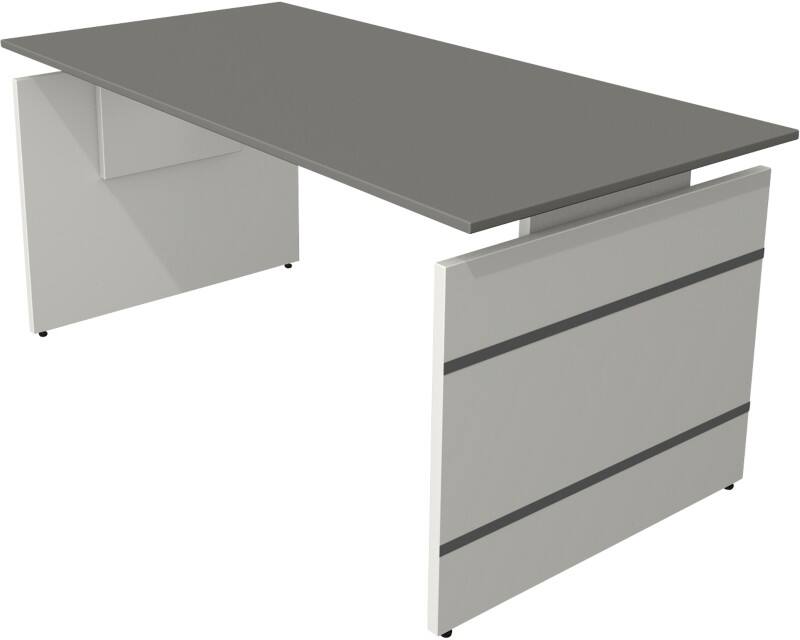 Kerkmann 114403.1 Form 4 Höhenverstellbar Sitz-Stehschreibtisch Rechteckig Weiß 1.600 x 800 x 760 mm