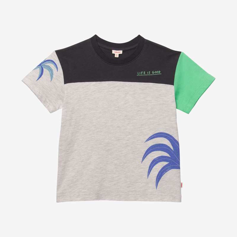 T-shirt garçon color block gris Catimini