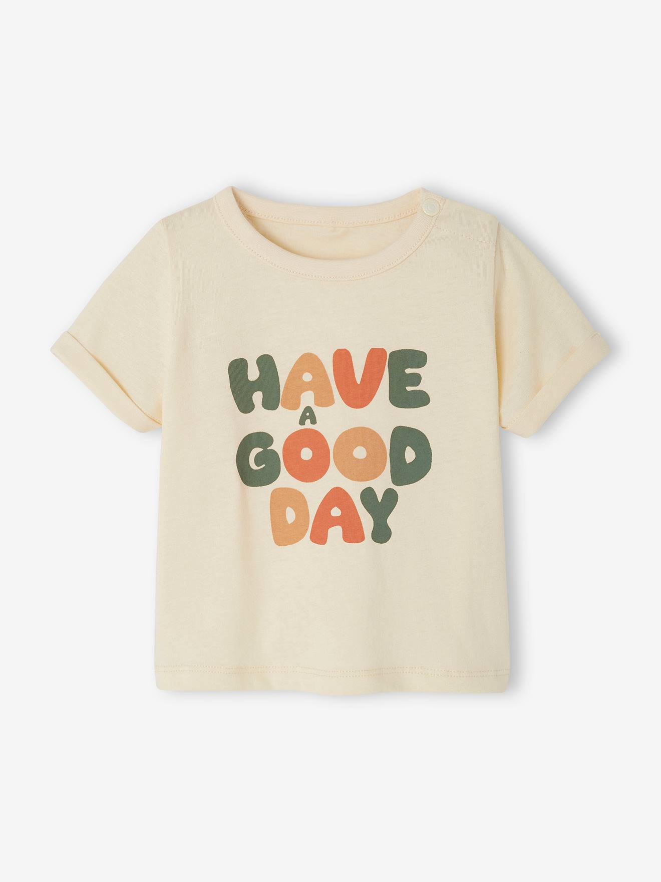 Vertbaudet Baby-Set: T-Shirt & Shorts Oeko-Tex - khaki