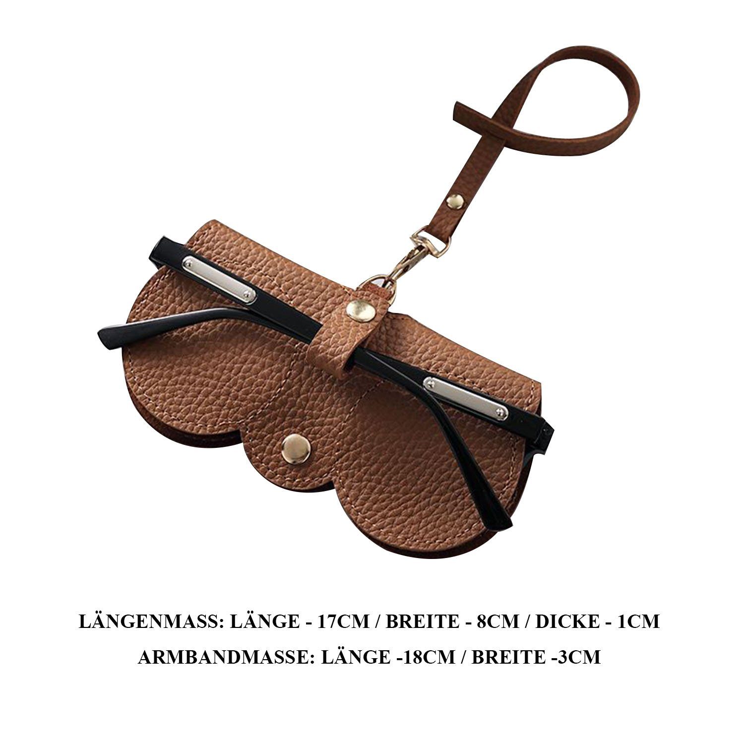 TOPMELON Brillenetui 3-Stk Weiche Leder-Sonnenbrillen Sonnenbrillentasche