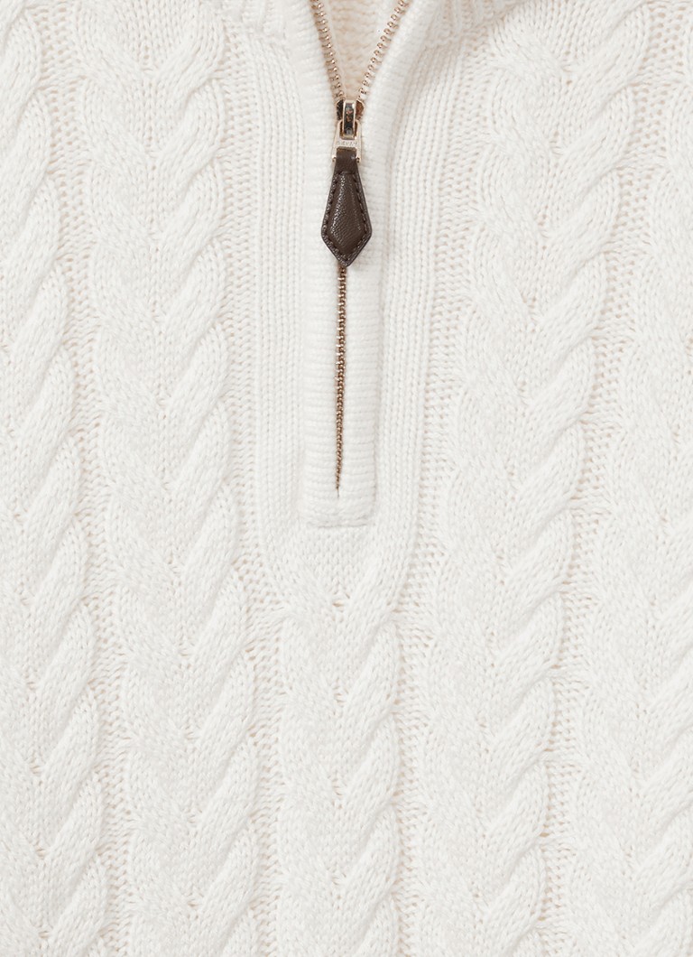 Reiss Tamworth cable-knit shipper sweater in wool blend