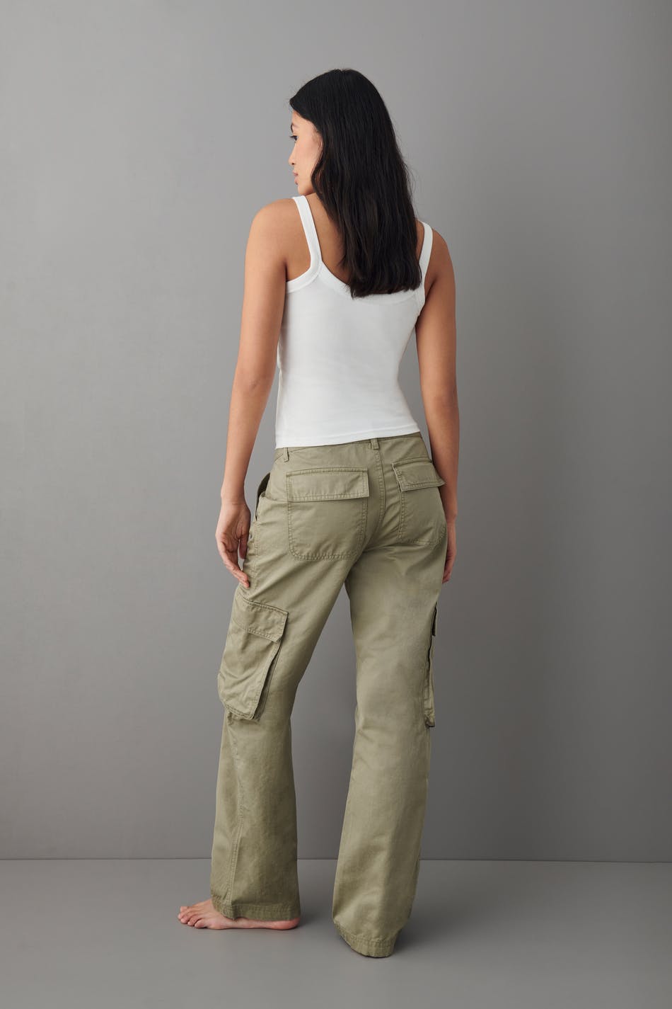 Low waist cargo jeans