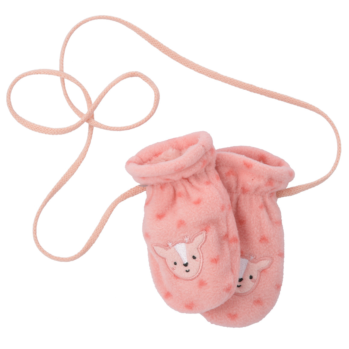 Baby Fäustlinge mit Reh-Motiv