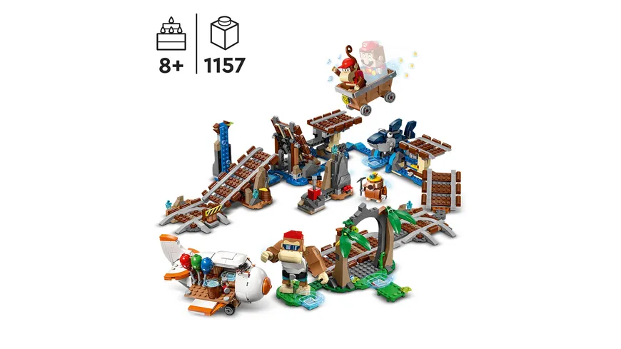 LEGO Super Mario 71425 Diddy Kongs Lorenritt – Erweiterungsset mit Figuren