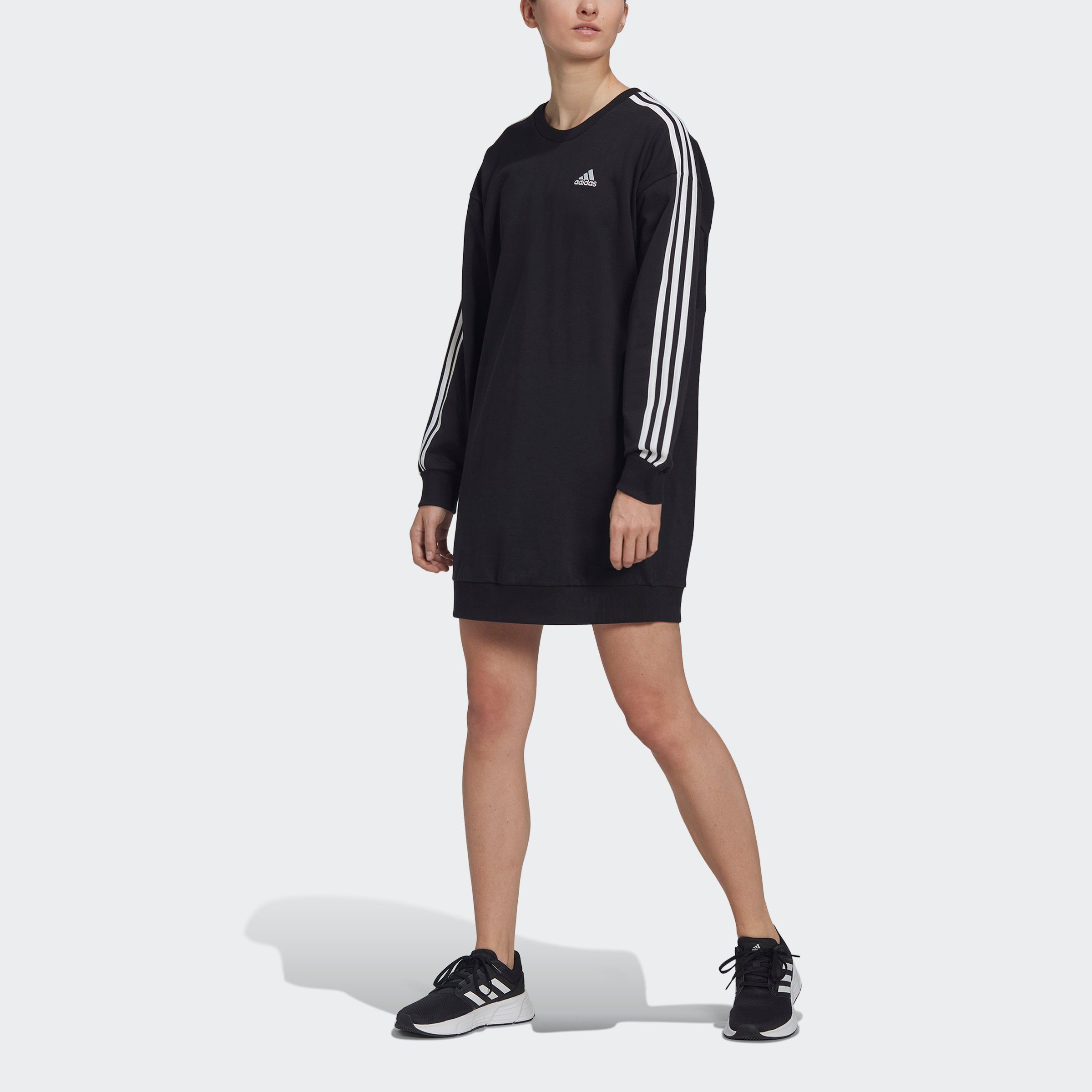 adidas Sportswear Shirtkleid ESSENTIALS 3-STREIFEN CREW KLEID