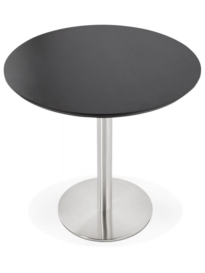 KADIMA DESIGN Esstisch Rund 90 cm Holz Metall | Industrial Stil in Schwarz günstig kaufen onesize