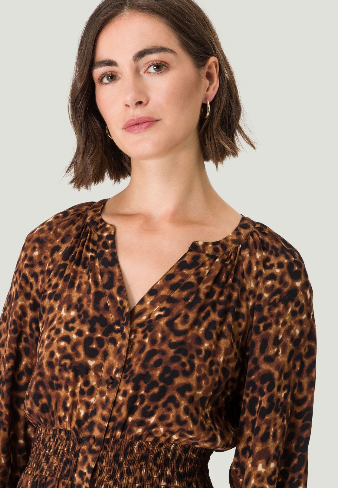 Midikleid mit Leoprint