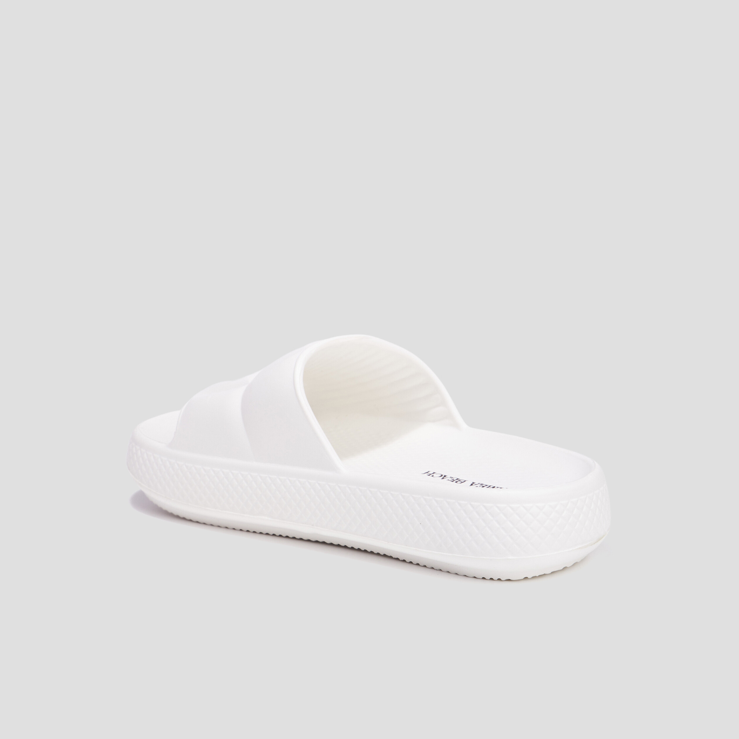 Mules compensées matelassés Wamea Beach blanc femme | La Halle