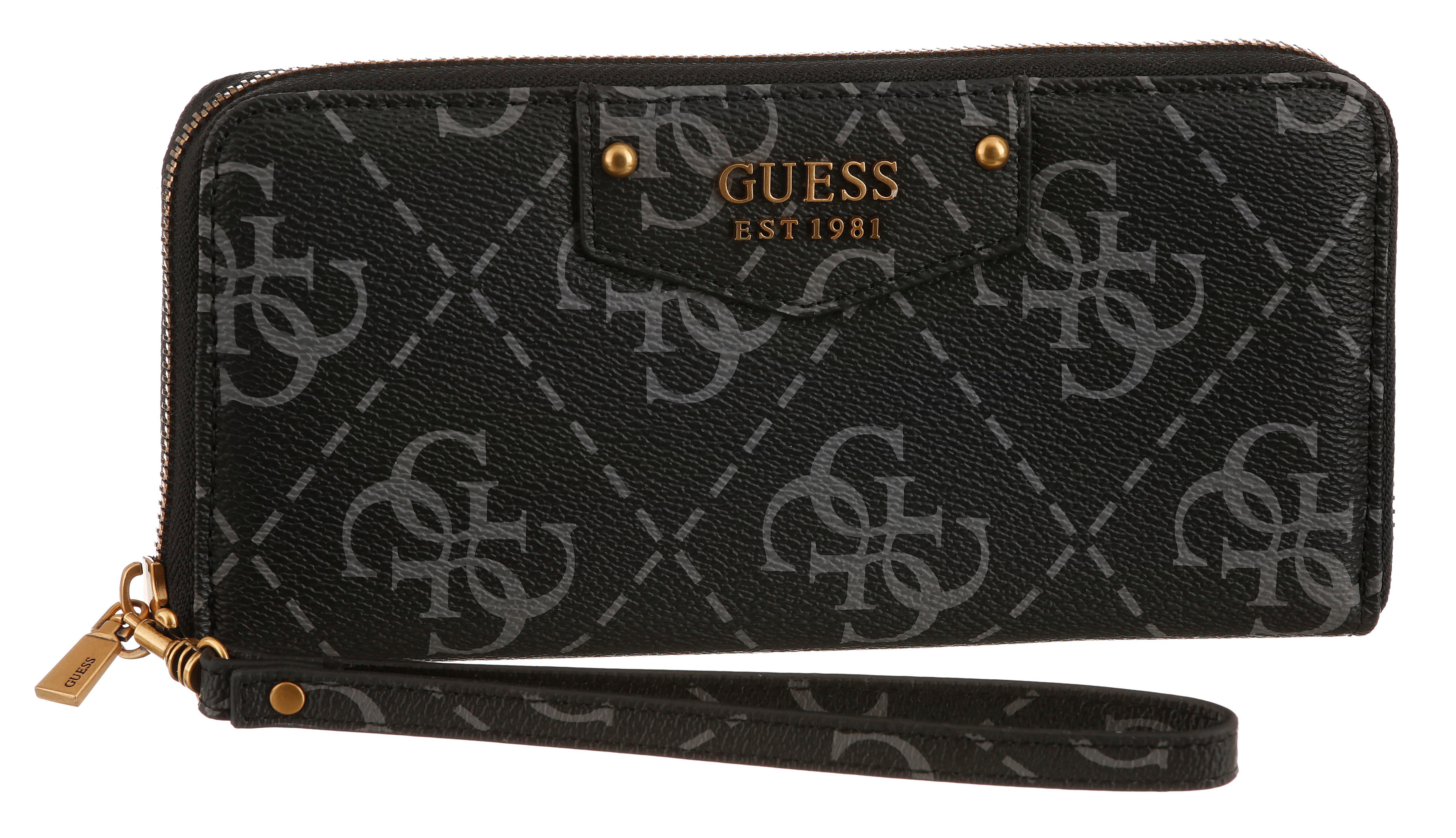 Guess Geldbörse ECO BRENTON SLG LRG ZIP AROUND, mit praktischer Einteilung