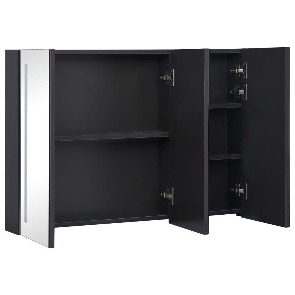 vidaXL Badezimmerspiegelschrank LED-Spiegelschrank fürs Bad 89x14x62 cm