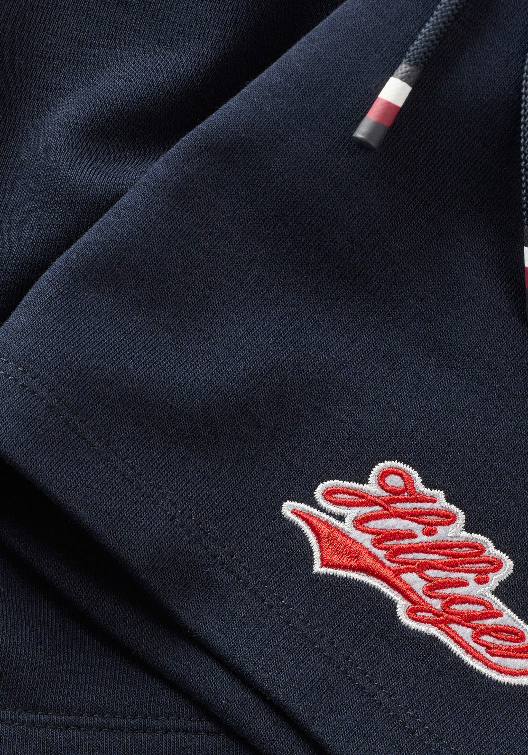Tommy Hilfiger Sweatshorts HILFIGER SCRIPT SWEATSHORTS mit Logostickerei