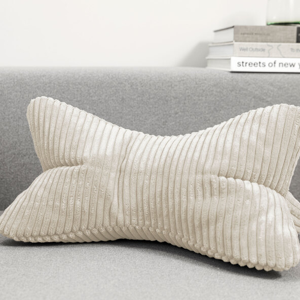 Leseknochen Shara, 42 x 22 x 22 cm, beige