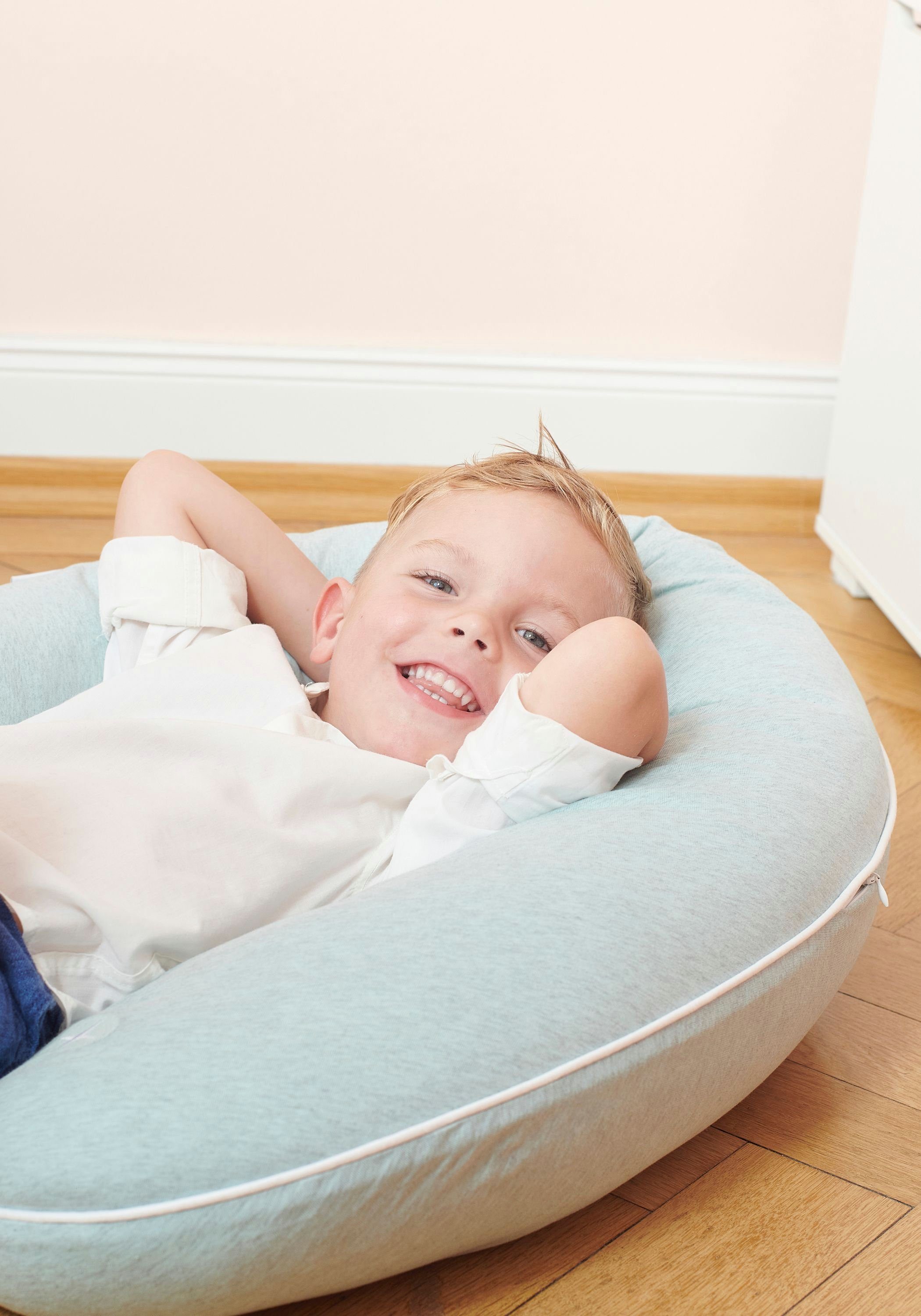 Nordic Coast Company Stillkissen, Stillkissenbezug Modernes Design Mint Grün [180 cm] Seitenschläferkissen Bezug Theraline Kompatibel Auch für Babynestchen Geeignet
