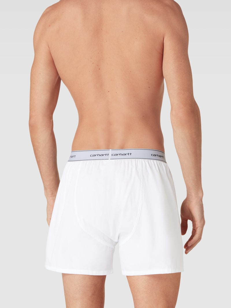 Boxershorts mit Logo-Stitching Modell 'Script' in weiß