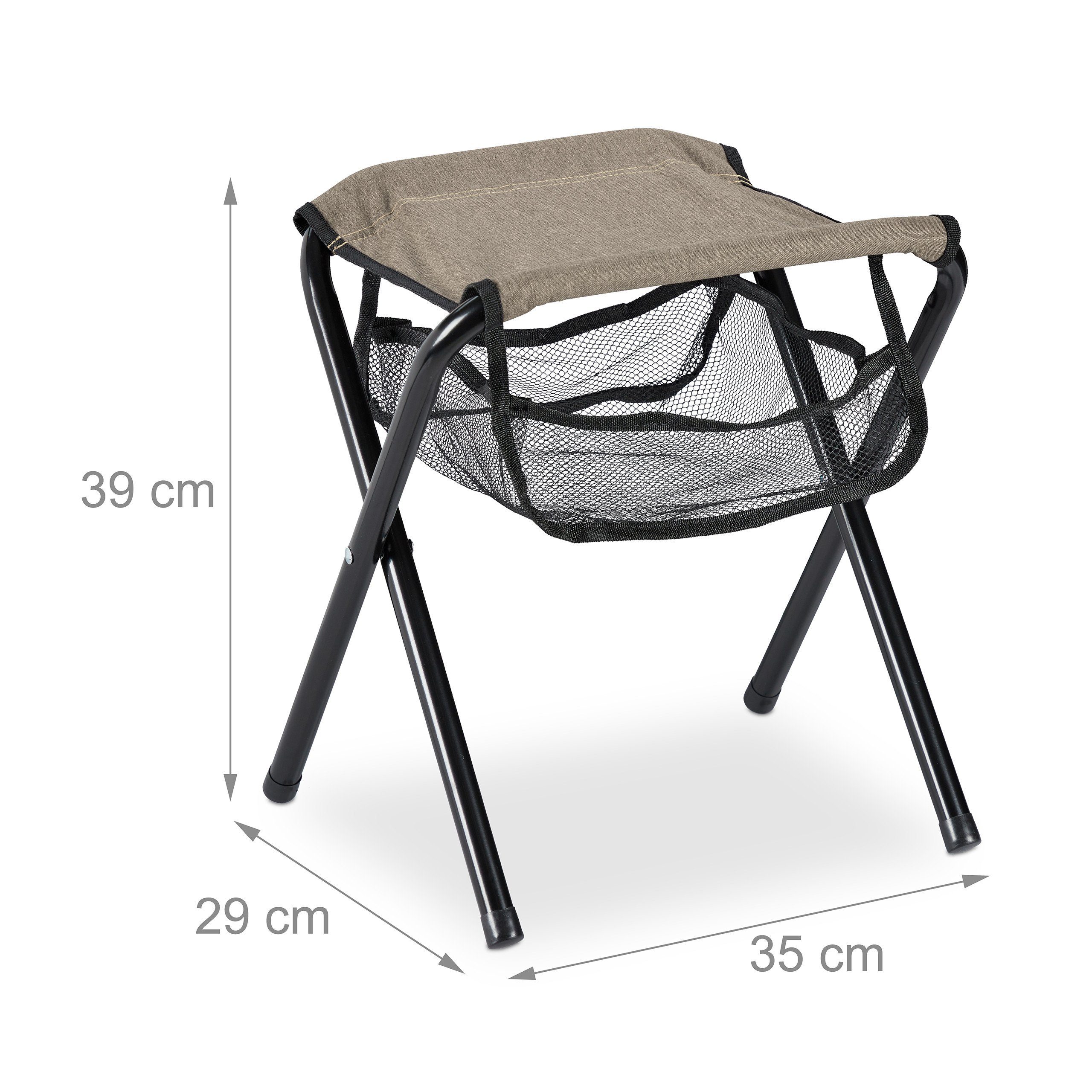 relaxdays Campinghocker Klapphocker bis 120 kg