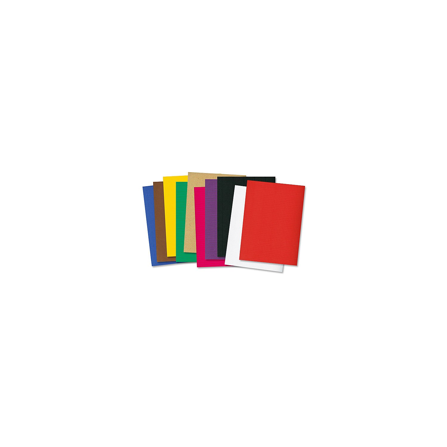 Wellpappe, bunt, 25 x 35 cm, 10 Blatt
