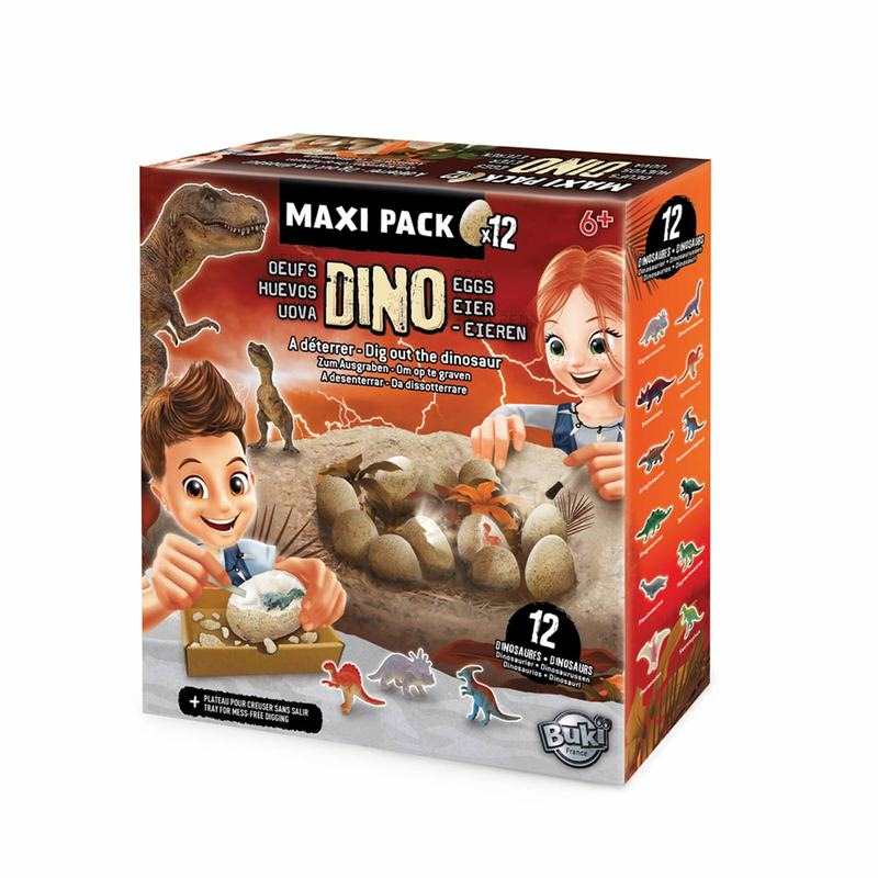 12 maxi oeufs dinosaures à déterrer Buki