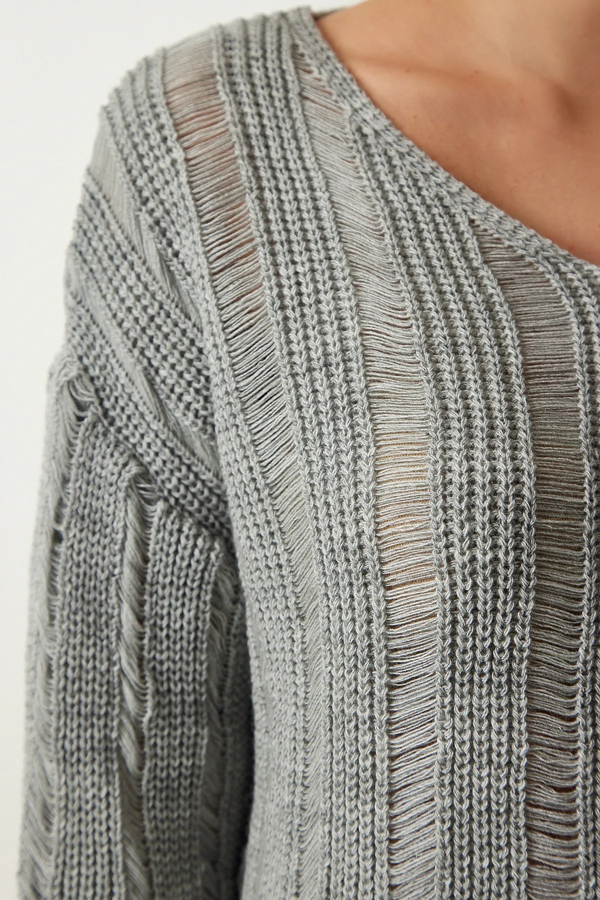 Happiness İstanbul  Pullover - Grau - Relaxed Fit