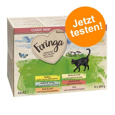 Probiermix 12x100g Feringa Classic Meat Menü Schale
