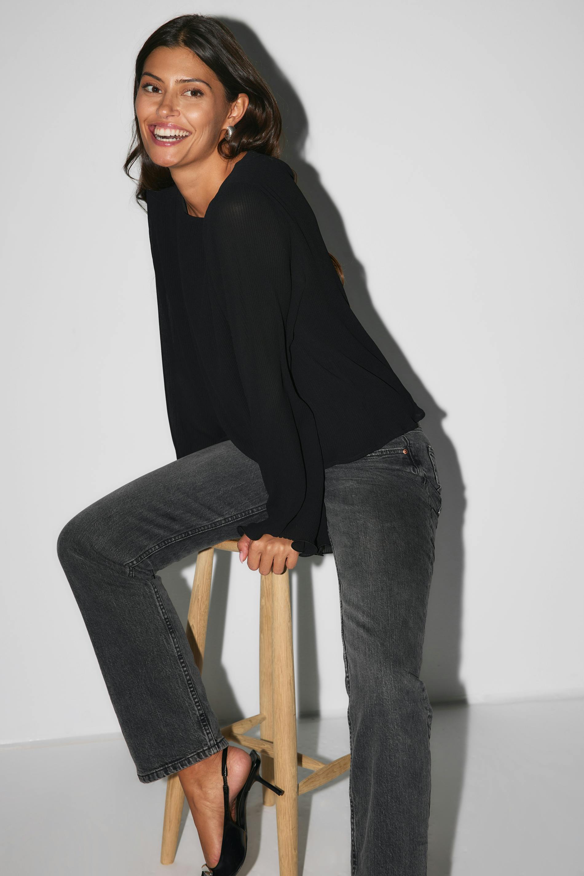 Pleated blouse