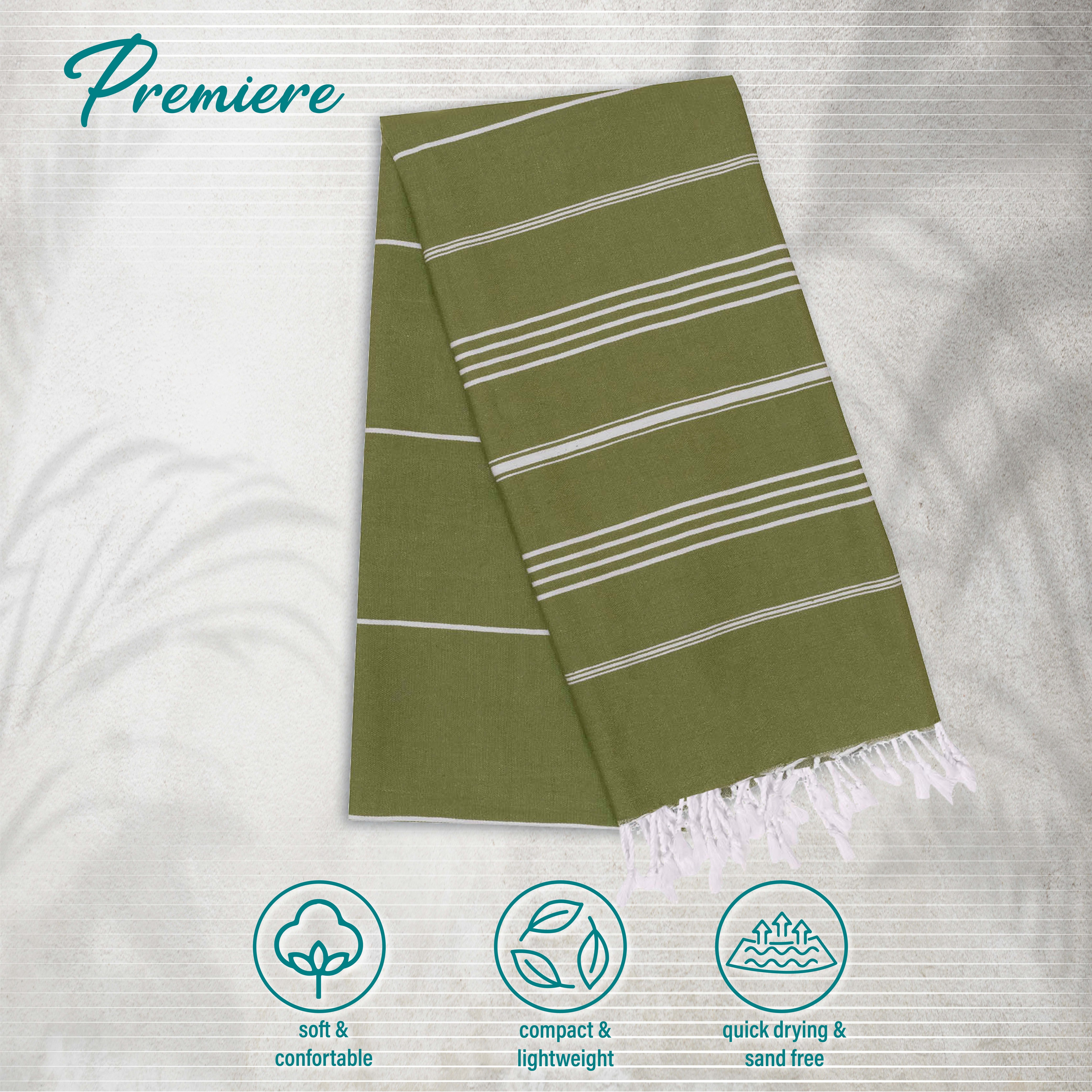 Turquoise Home Hamamtuch Premiere Strandtuch 100x180cm XL dünn und leicht Saunahandtuch, (1-St)