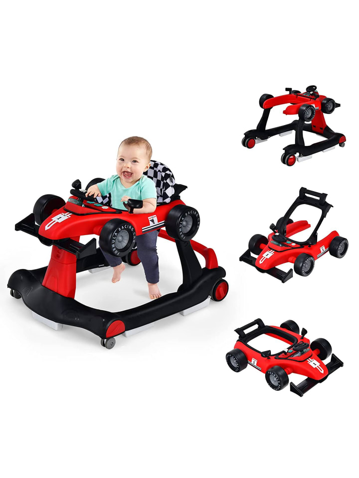 COSTWAY 4 in 1 Lauflernwagen in Rot günstig kaufen 75 cm