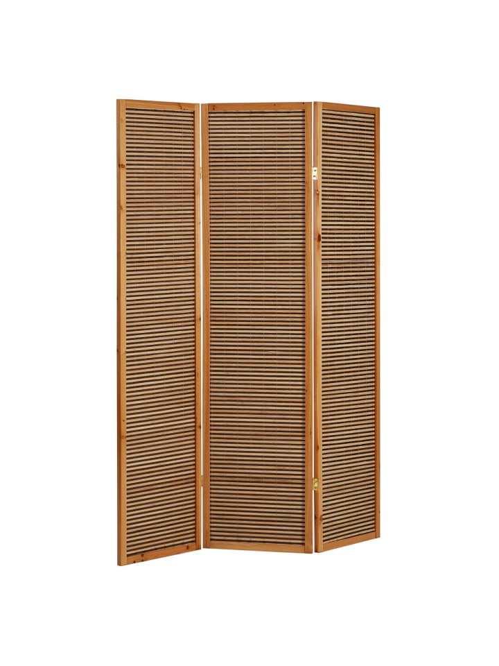 Homestyle4u 3-tlg. Paravent in Braun 132x175 günstig kaufen onesize