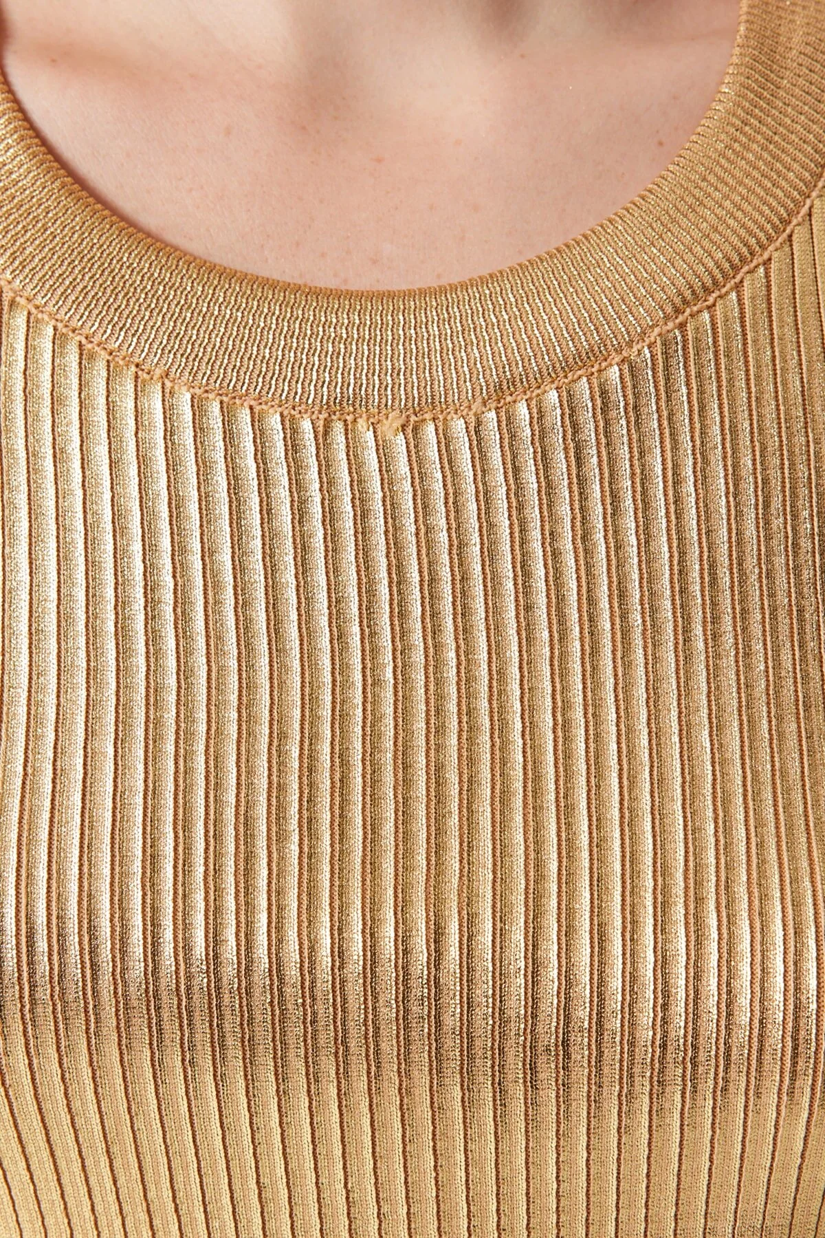 Trendyol Collection  Blattgold-Strickbluse TWOSS23BZ00693