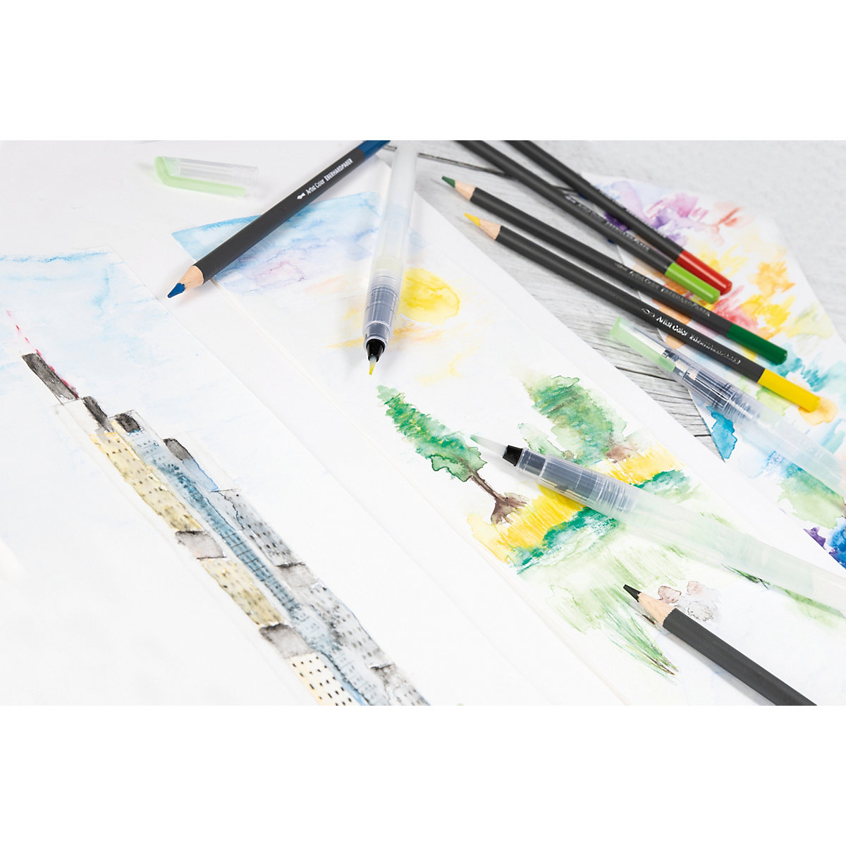 AquarellBuntstifte im Etui, 24 Farben