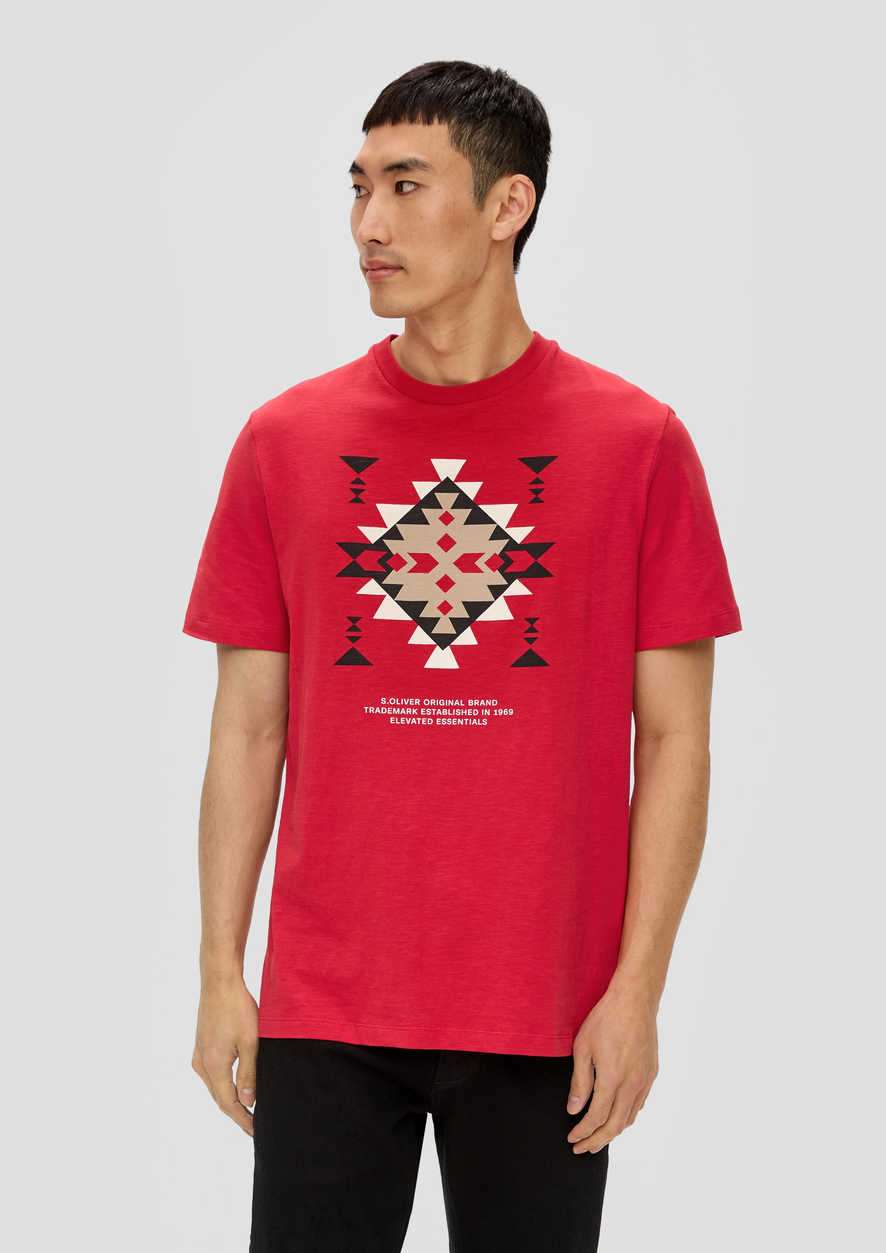 T-Shirt mit Flammgarnstruktur  2138667-31D1