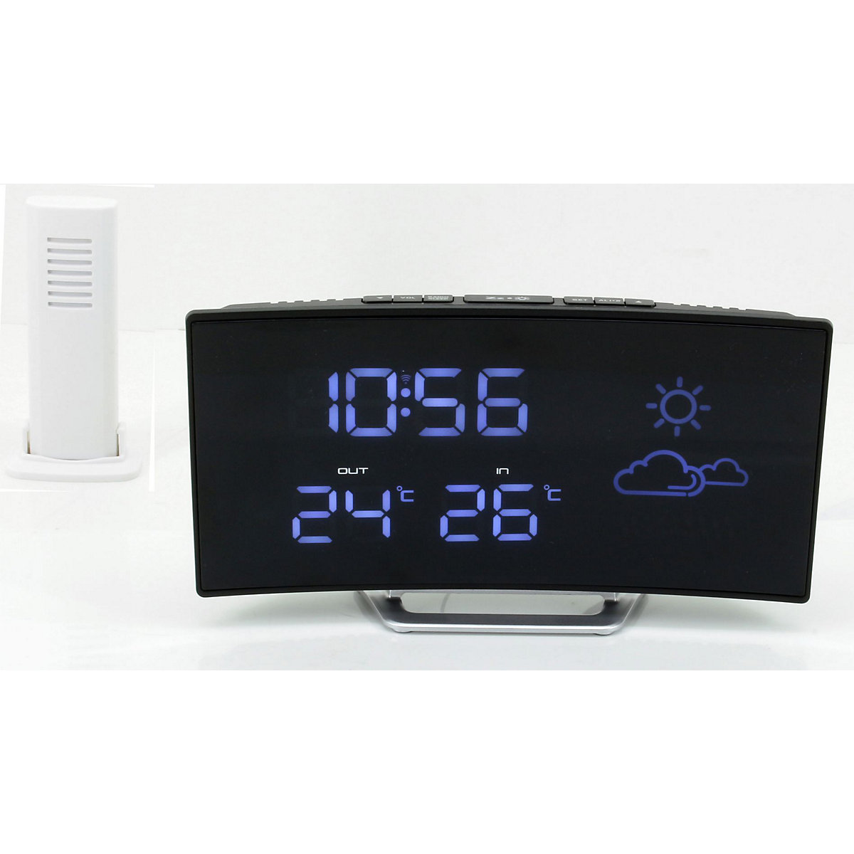 FUR100 Wetterstation Funk Außensensor Radiowecker LCD Sleeptimer UKW Radio