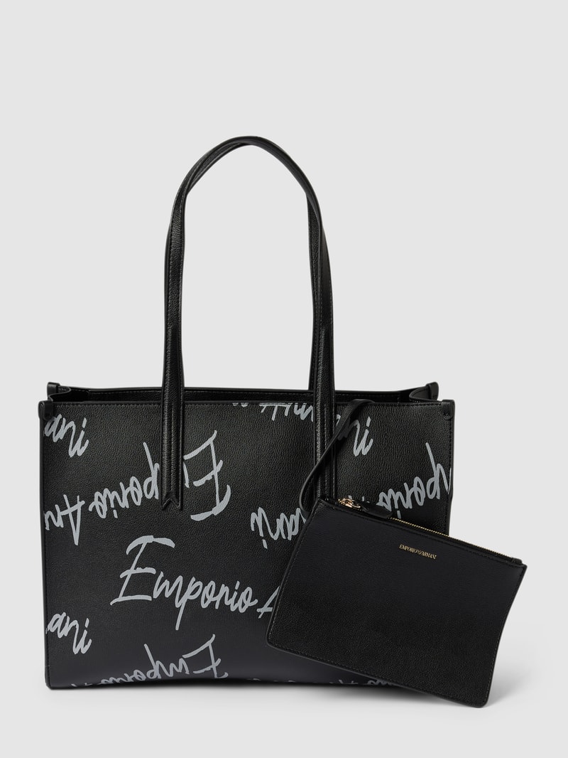 Tote Bag mit kurzen Henkeln Modell 'FRIDA' in schwarz