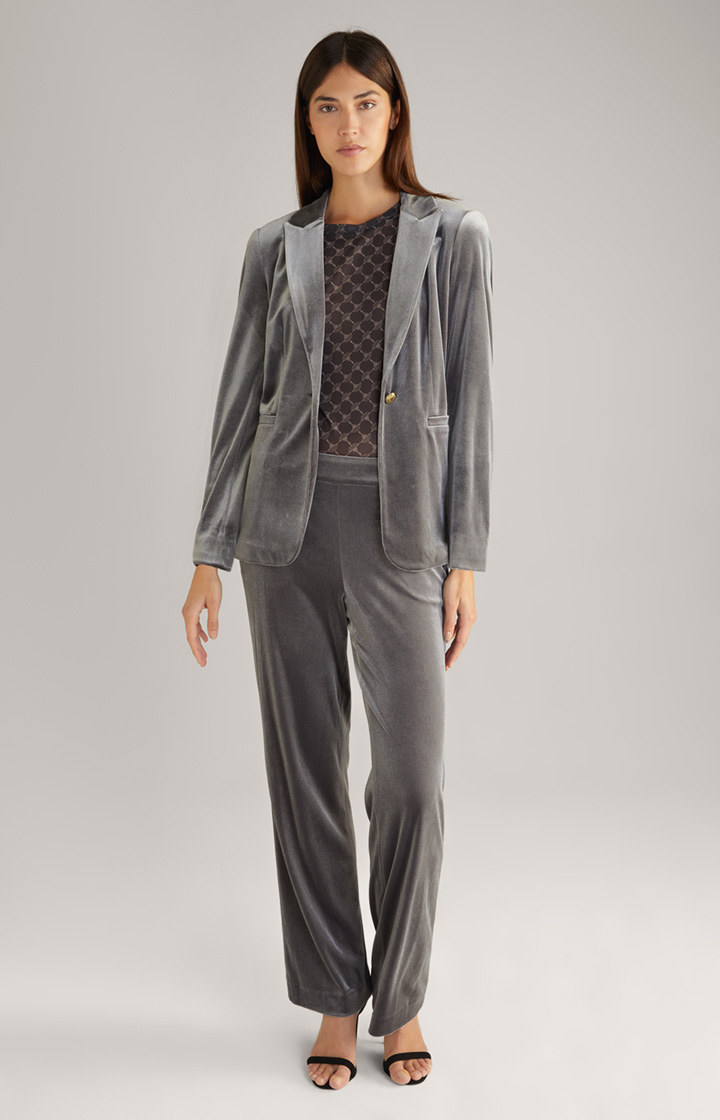 Samt-Hose in Grau