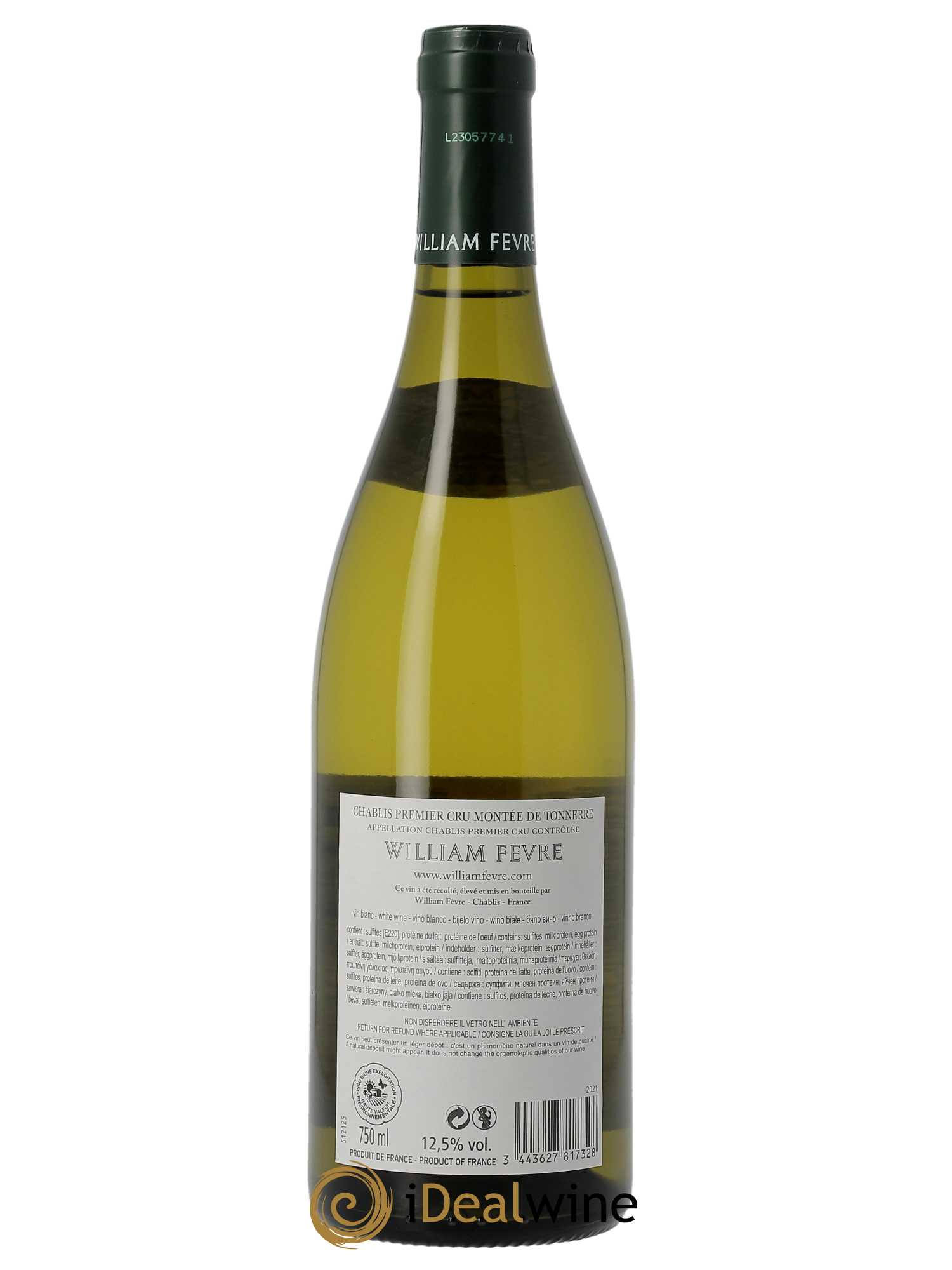 Chablis 1er Cru Montée de Tonnerre William Fèvre (Domaine)  2021 - Lot de 1 Bouteille