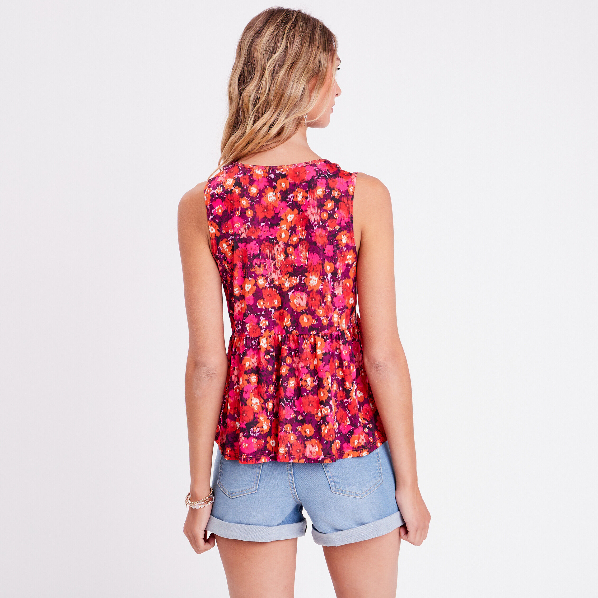 Débardeur col en V rose fushia femme | Cache Cache