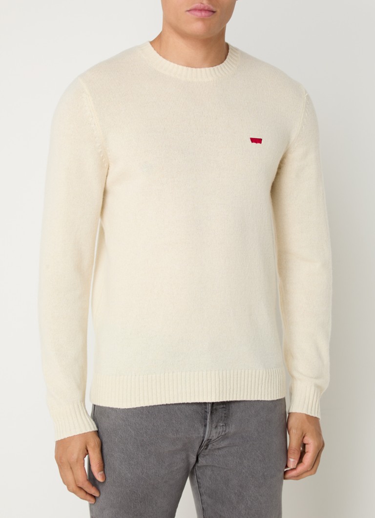 Levi's Fine-knit wool blend pullover with logo embroidery