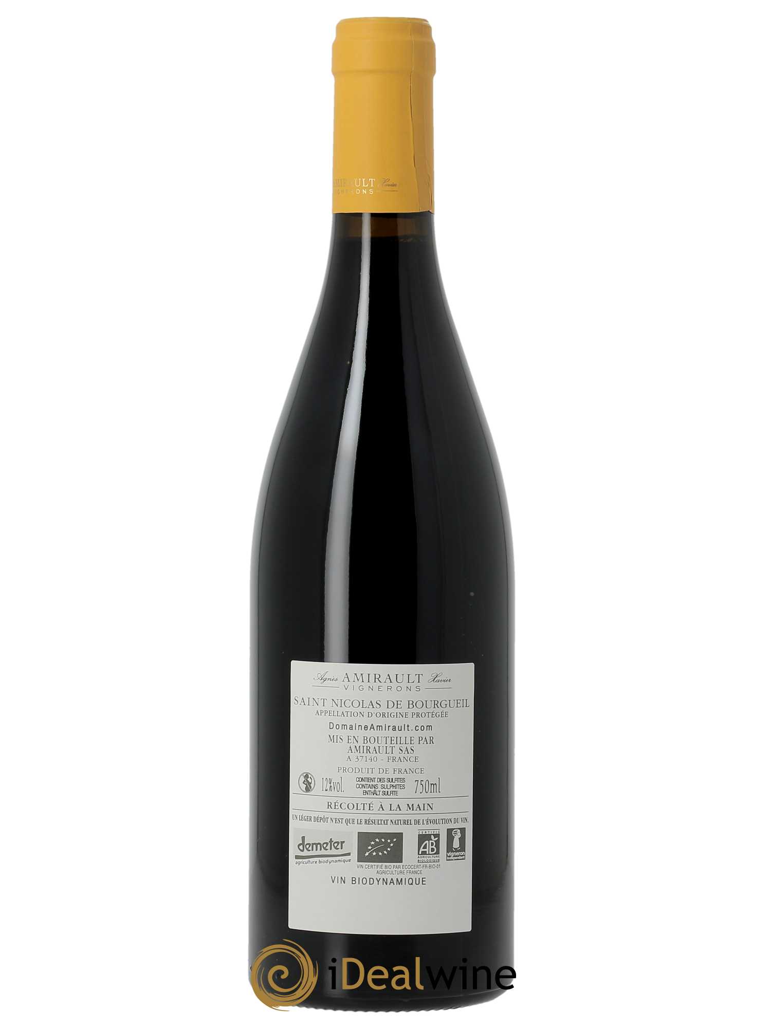 Saint-Nicolas de Bourgueil Les Gravilices Agnès et Xavier Amirault  2021 - Lot de 1 Bouteille