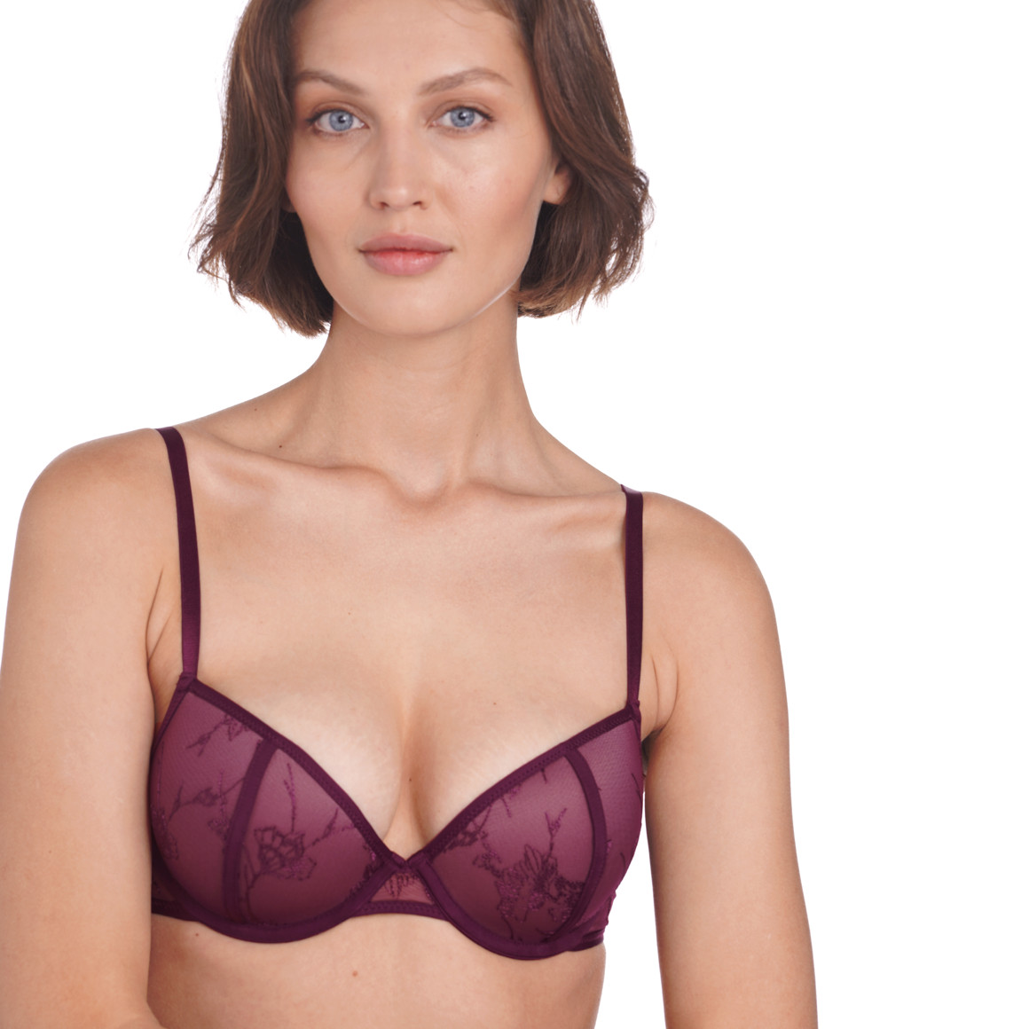 Damen Bügel-BH mit floraler Stickerei