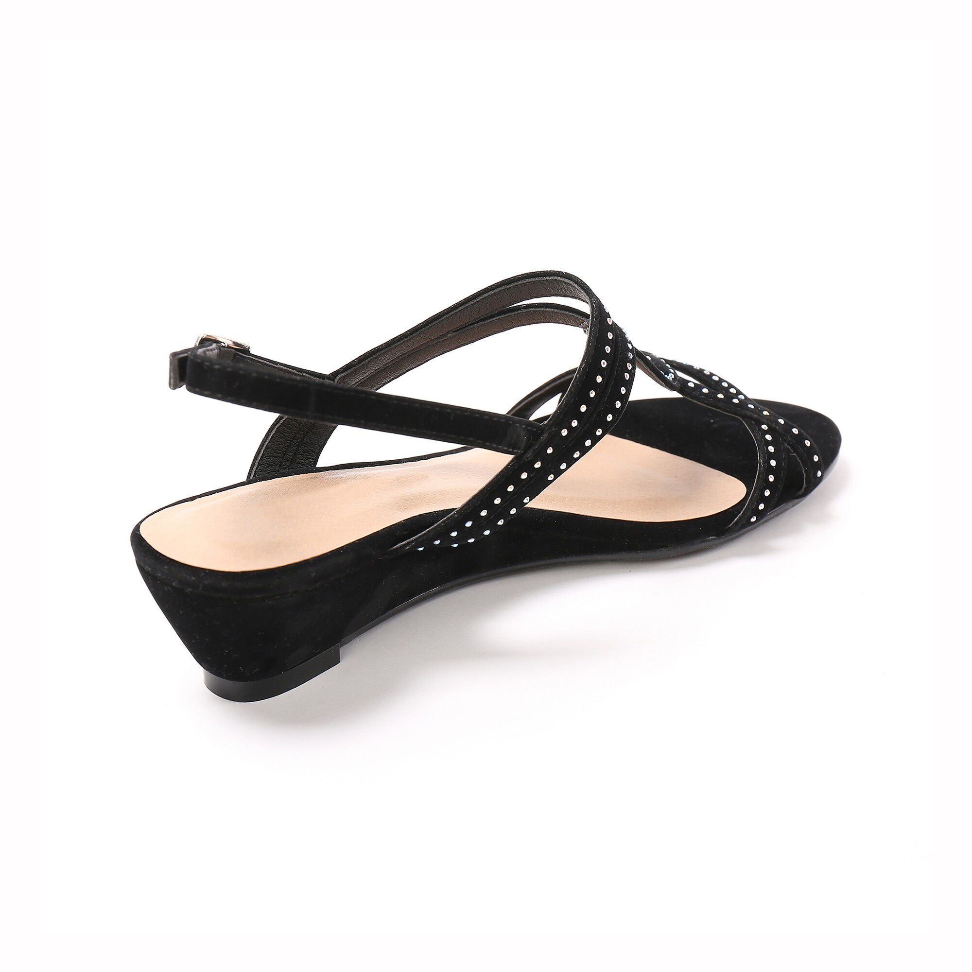 Sandales sequins compensées