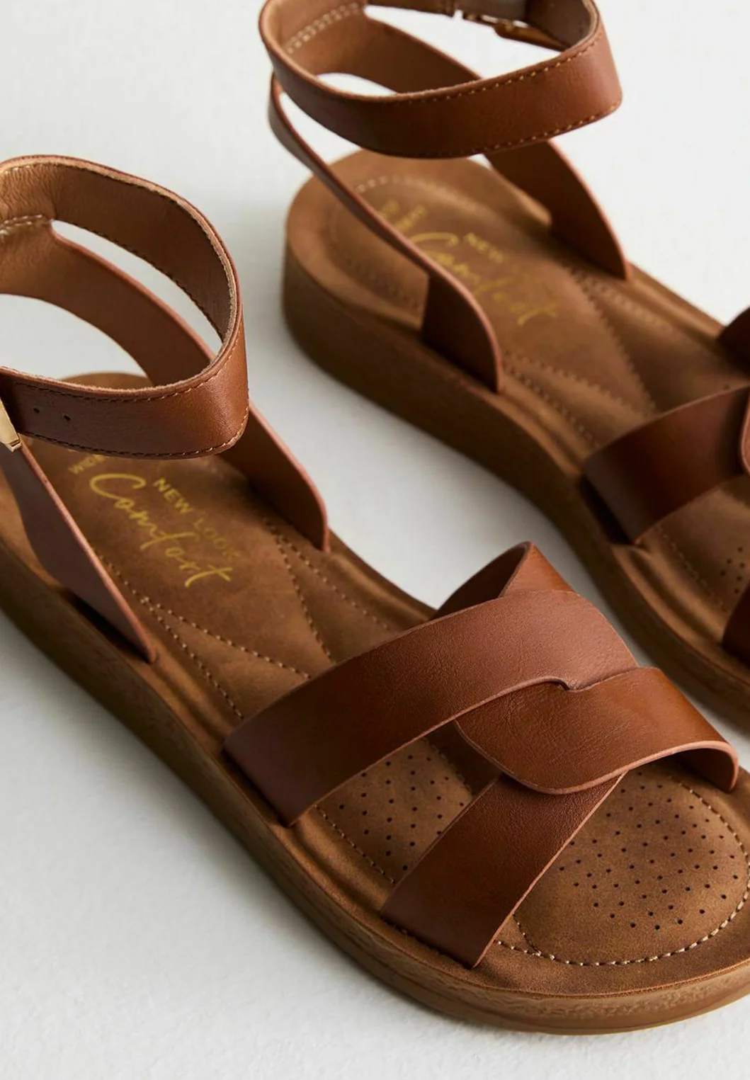 New Look Wide Fit 2 PART COMFORT - Sandalias de cuña