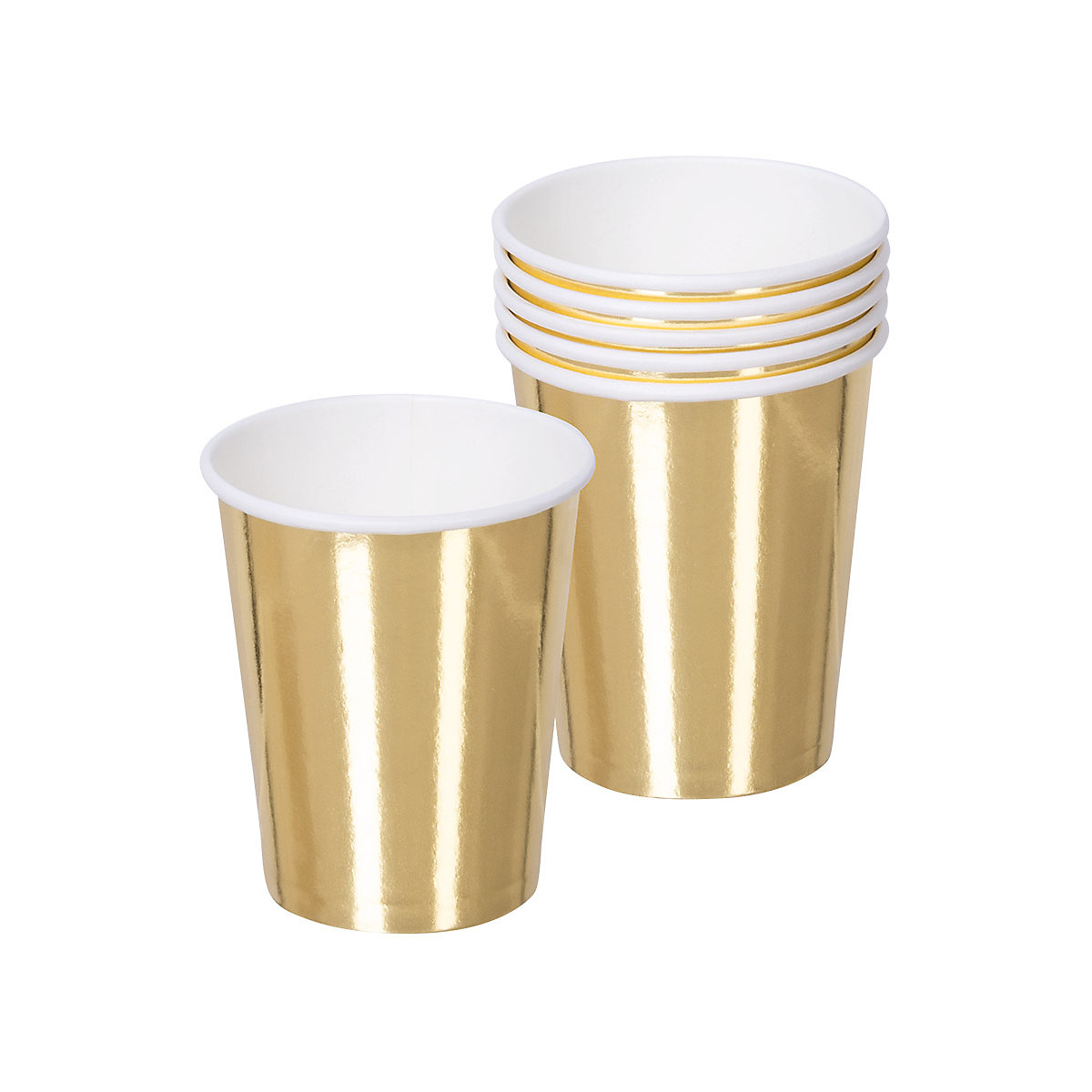Boland 333-20012 Papp-Partybecher/Trinkbecher Gold, 250 ml, 6 Stück