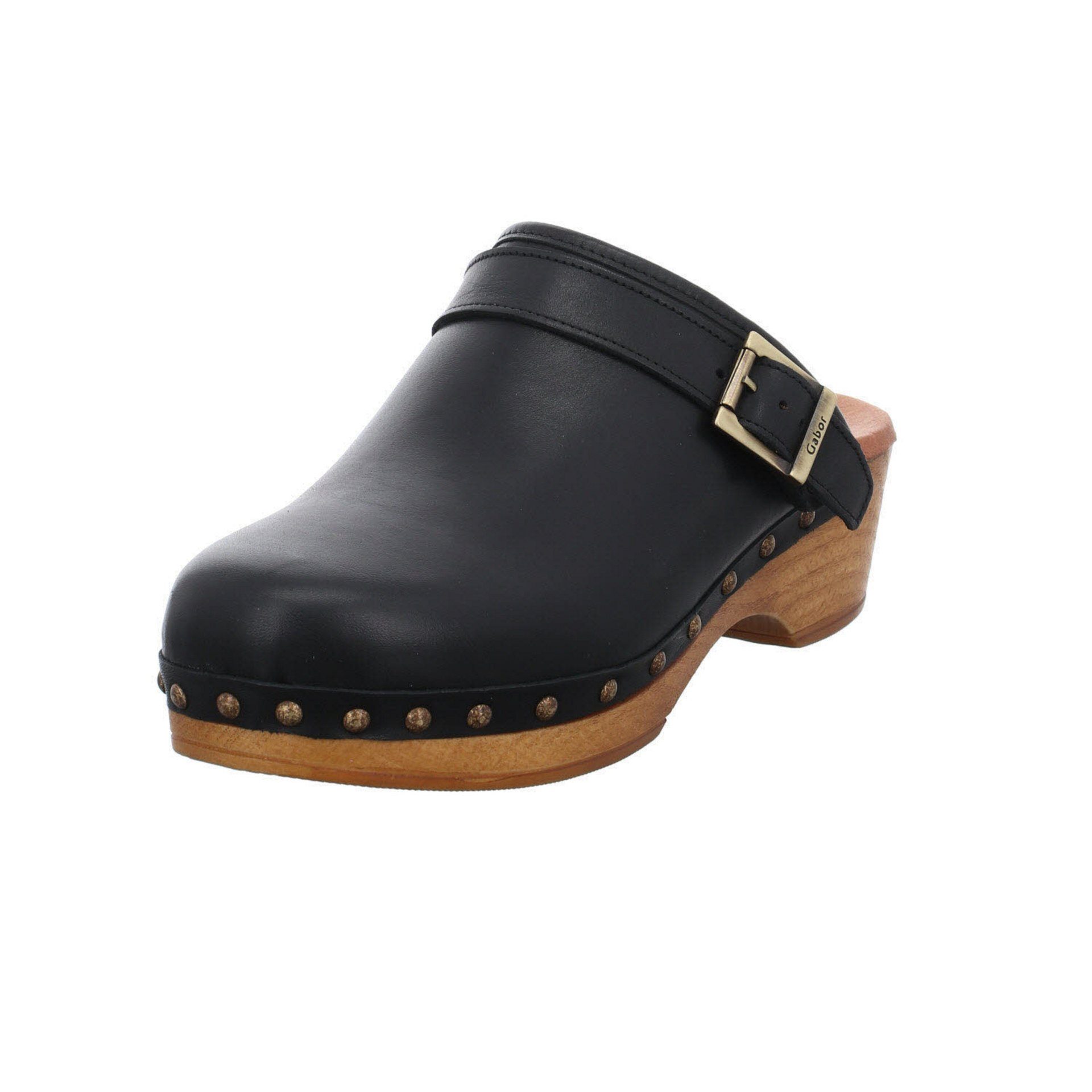 Gabor Damen Pantoletten Sandalen Clogs Glattleder uni Pantolette Glattleder