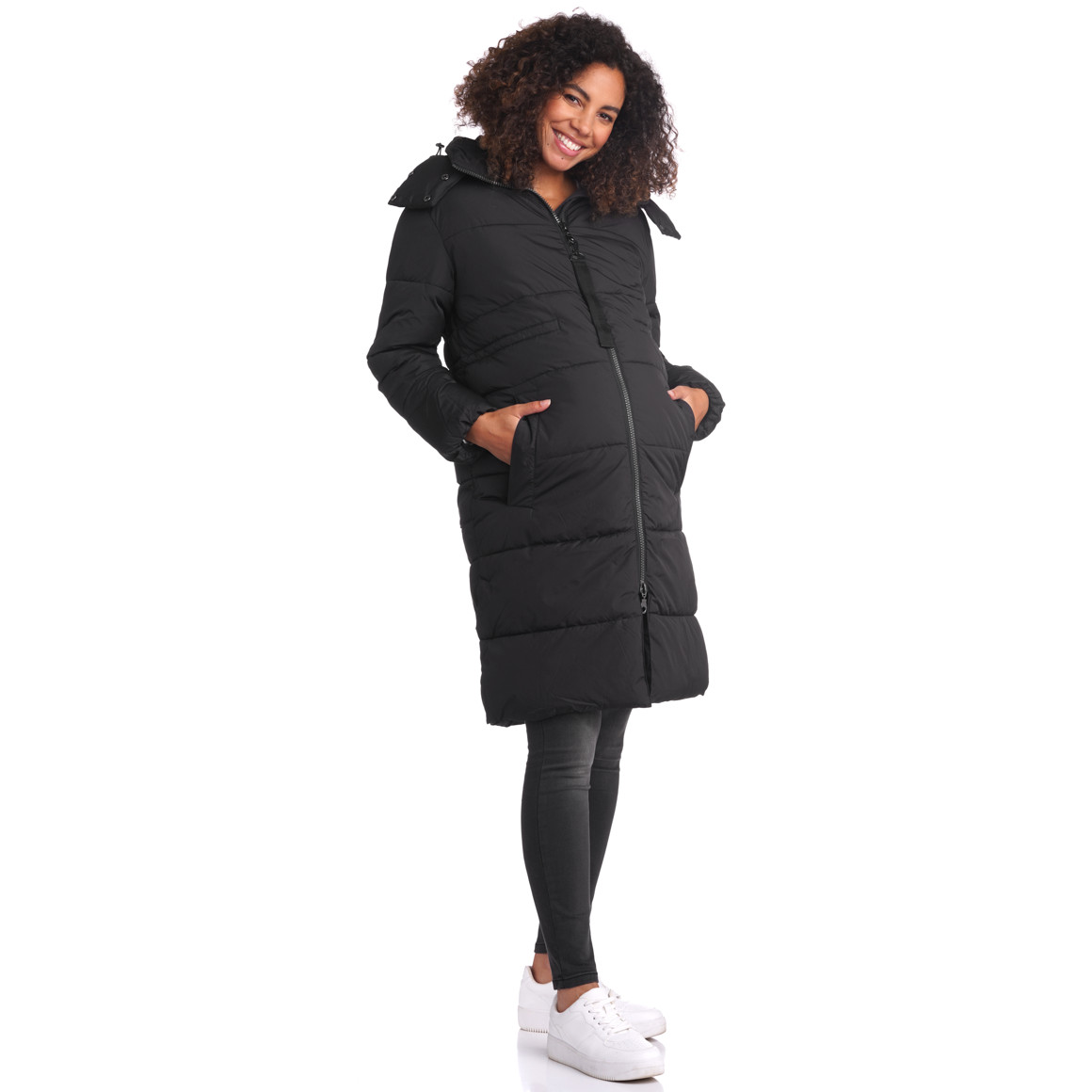 Damen Umstands-Puffermantel mit Tunnelzug