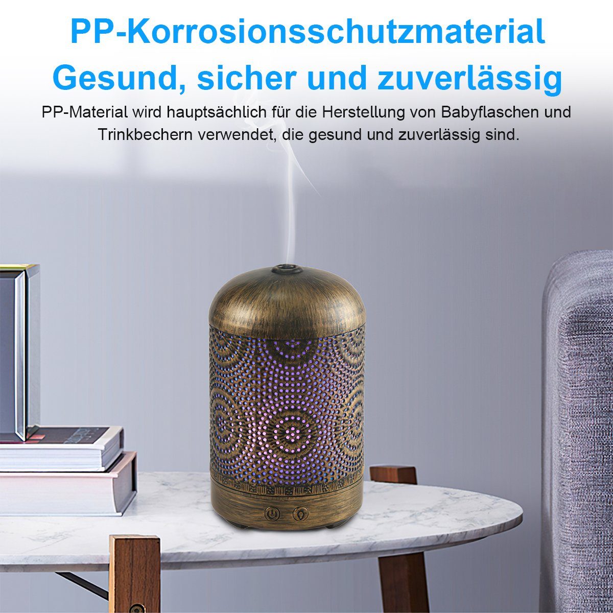 Welikera Luftbefeuchter Aromatherapie Diffusor, Luftbefeuchter Nachtlicht für Schlafzimmer