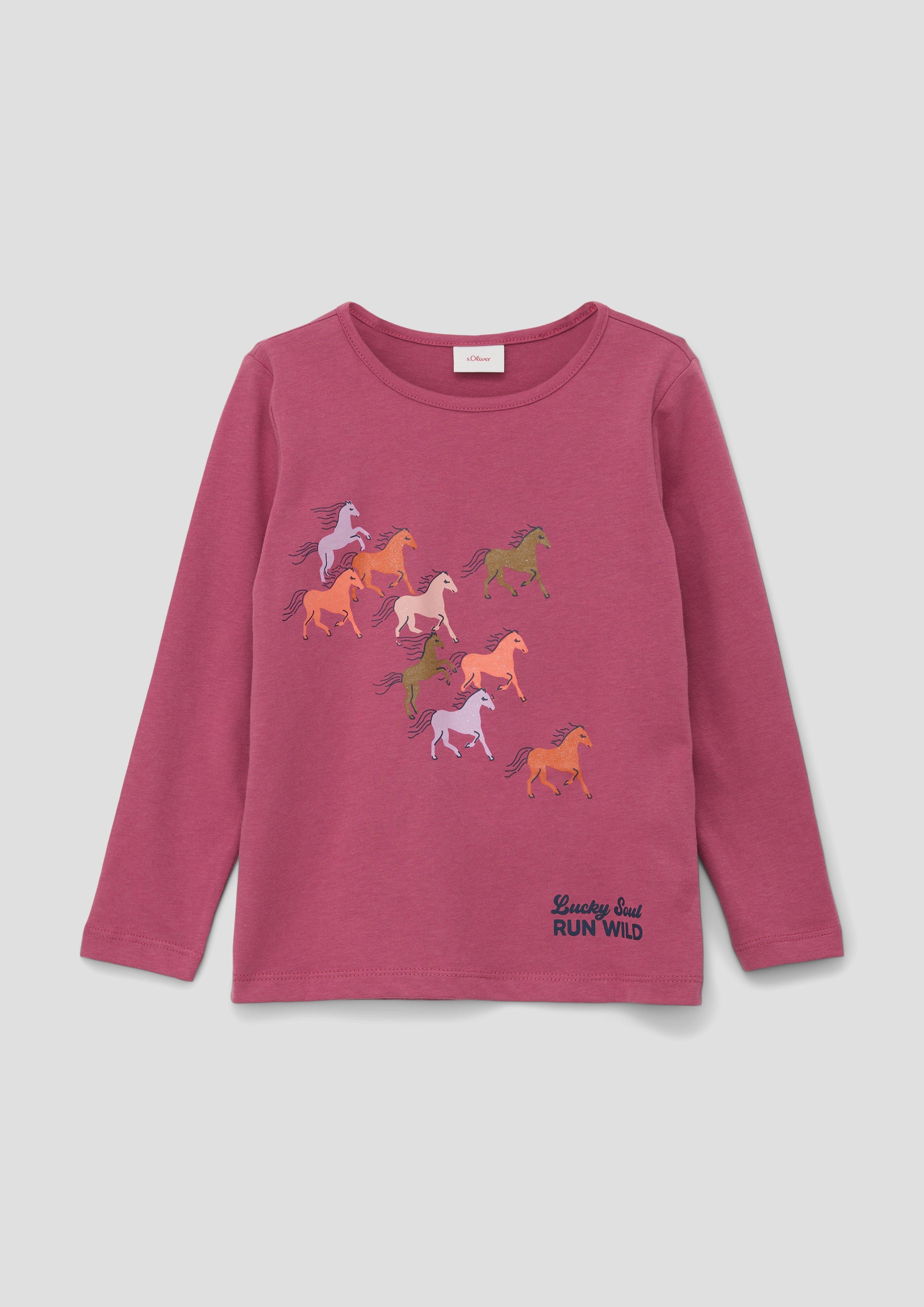 Longsleeve mit glitzerndem Effektprint  2133810-4592