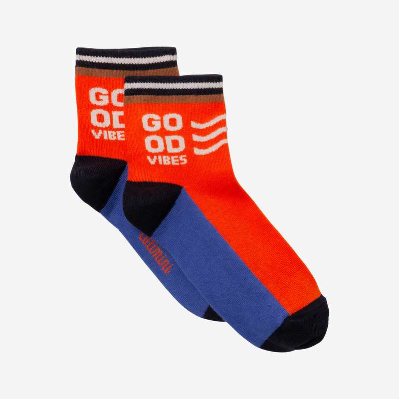 Chaussettes garçon color block orange Catimini