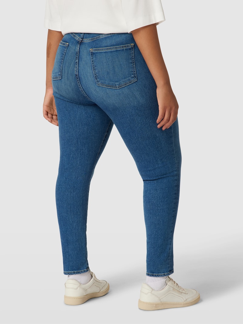 PLUS SIZE Slim Fit Jeans mit Kontrastnähten in jeans