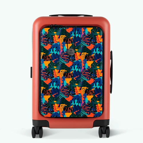 LHR Boulogne orange 4-wheel hard-shell suitcase