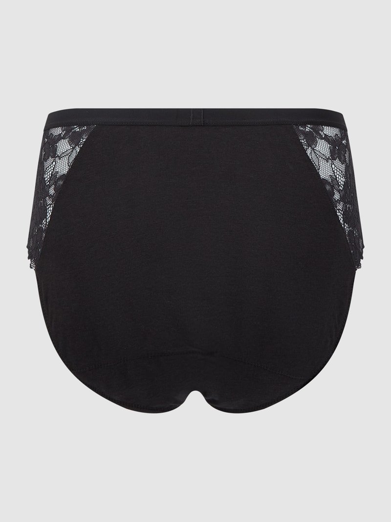 Slip mit elastischem Bund in schwarz