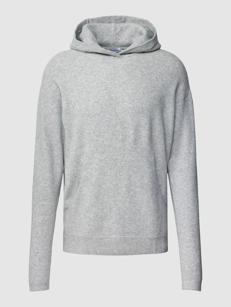 Hoodie in Strick-Optik Modell 'LYCRA' in hellgrau